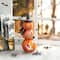 Glitzhome® 14" Lighted Halloween Stacked Resin Pumpkin Table Décor